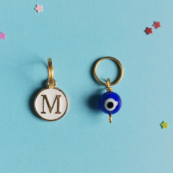 Set of 2 - Evil Eye Pet Collar Charm