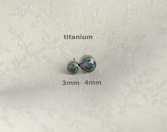 VM CZ Threadless Top • Titanium •  Helix  • Cartilage  • Nose  • Lip  • Forward Helix