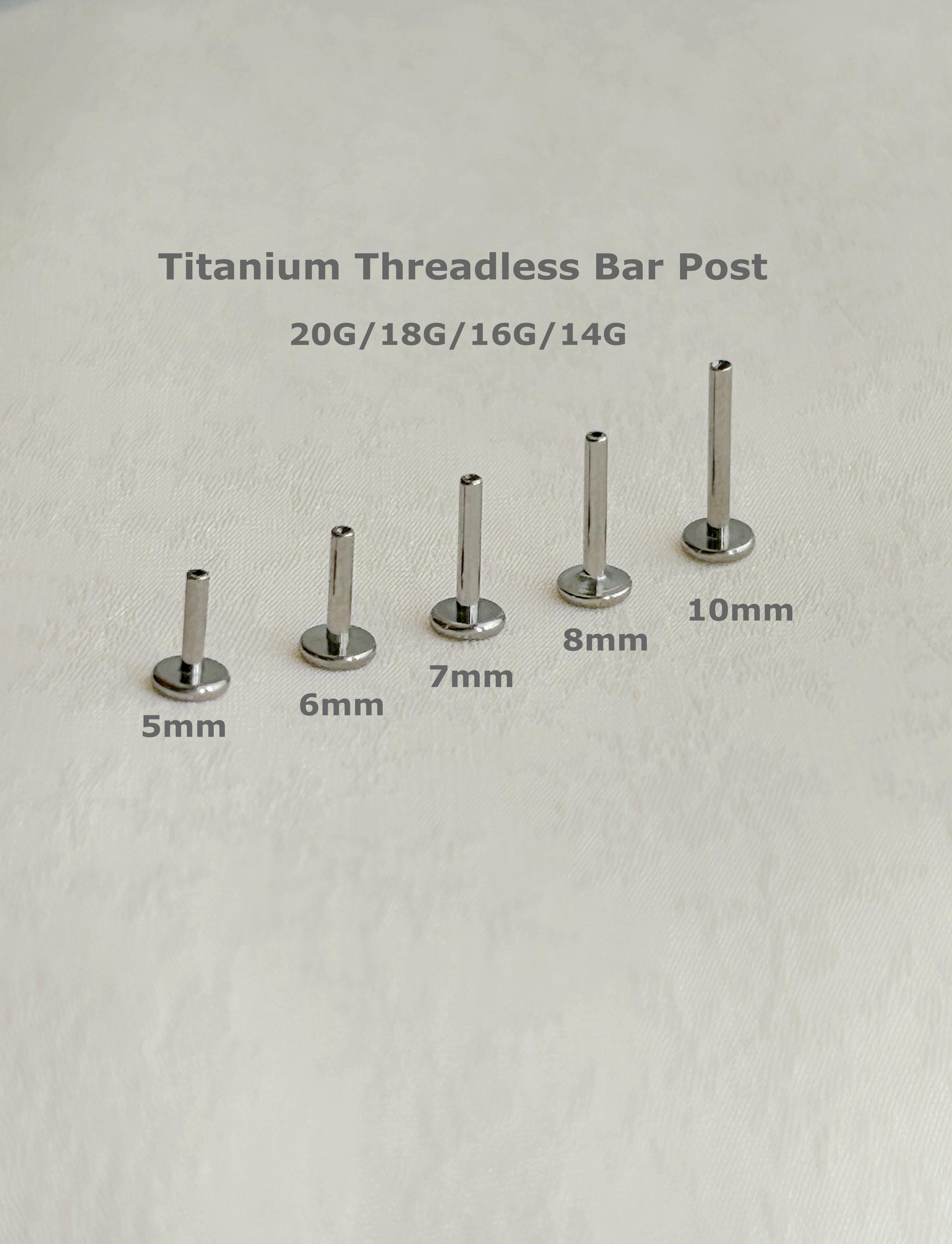 Threadless 20G/18G/16G/14G  Titanium Threadless  Bat Backs • Titanium •  Parts Replacements - Threadless Labret