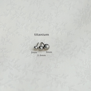 Silver Ball Threadless Top • Titanium •  Helix  • Cartilage  • Nose  • Lip  • Forward Helix