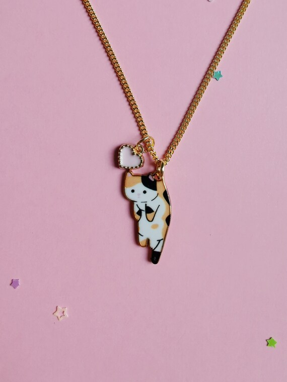 Cat Necklace Cat Jewelry Etsy