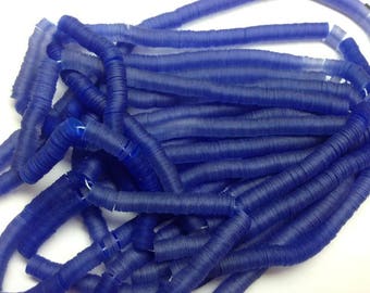 1000 GLITTER IRIDESCENT DARK BLUE ROUND BRILLIANT 5 MM WIRE