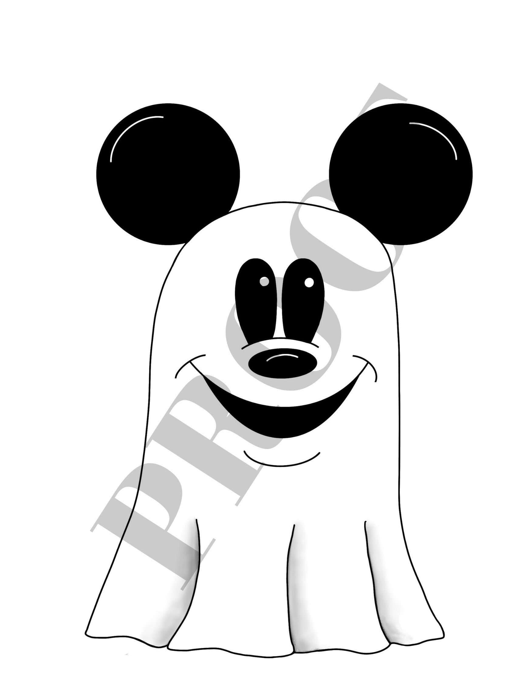 Digital Disney Halloween Mickey Mouse Ghost Printable | Etsy