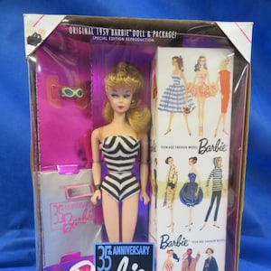 35th Anniversary Barbie Reproduction Doll (1993) - Black & White Swimsuit