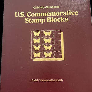 U.S. Commemorative Plate Blocks Issued Between 1960 and 1984 Collectible Blocks 4 up to 20 stamps  Include Plate Numbers in the Margin.