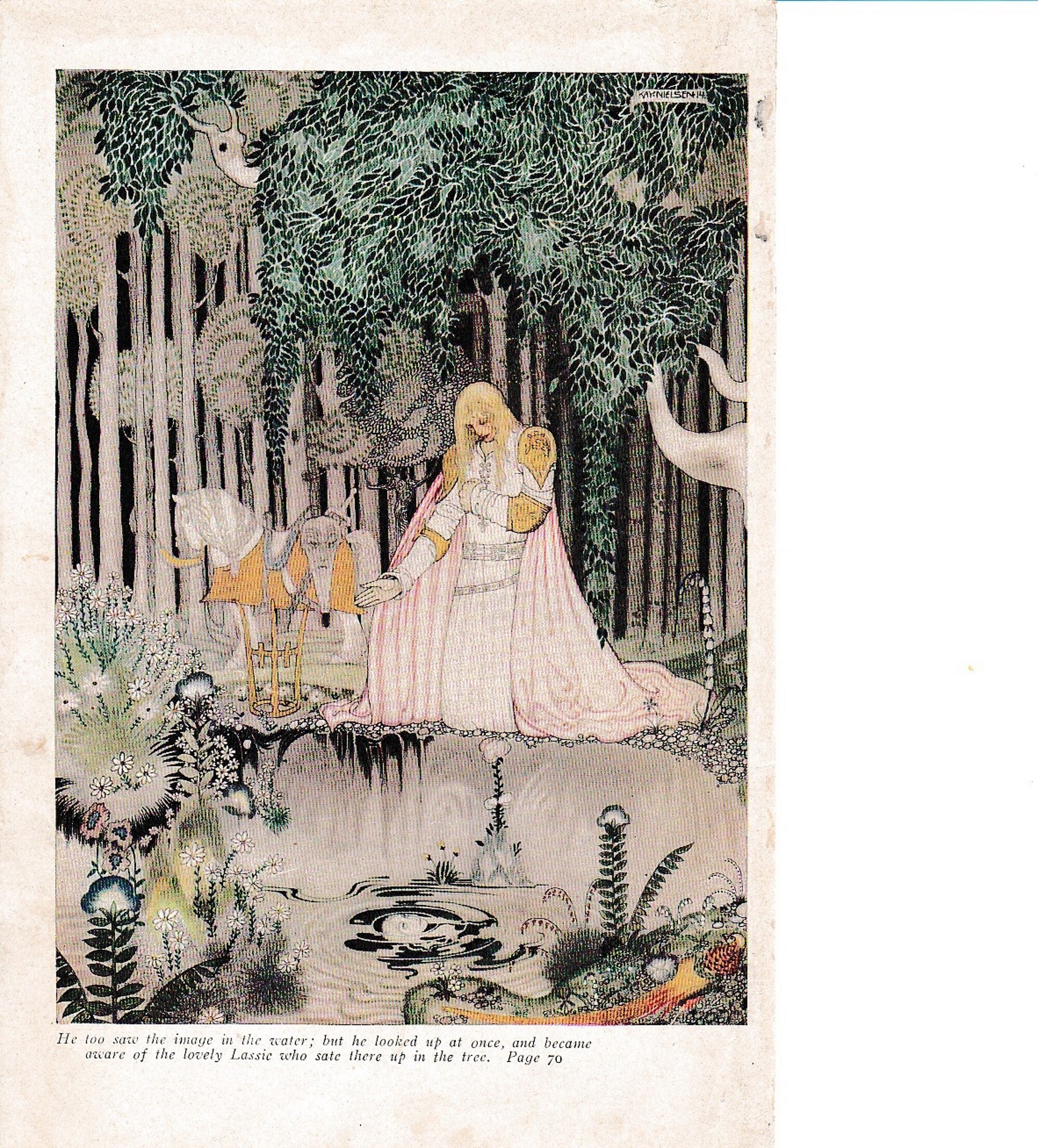 Kay Nielsen Lithograph: East of the Sun, Art Nouveau Illustration