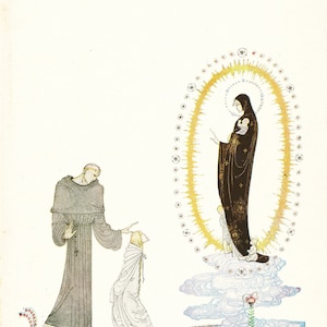 Beleza atemporal: icônicas impressões Art Nouveau de Kay Nielsen - Leste do Sol, Oeste da Lua Edição de 1913 Crianças Virgem Maria