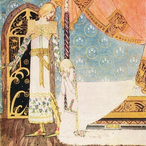 Rare Kay Nielsen East of the Sun West of the Moon Reproduction: Exquisite Art Nouveau Poster Inspired by the Sun Princess Story Art Nouveau
