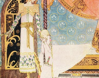 Kay Nielsen Jugendstil Druck: Sonnenprinzessin Story Reproduktion