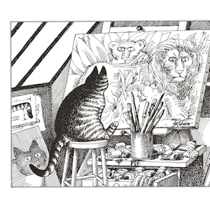 Kliban Cats Vintage Original Print  Artist Cat 40