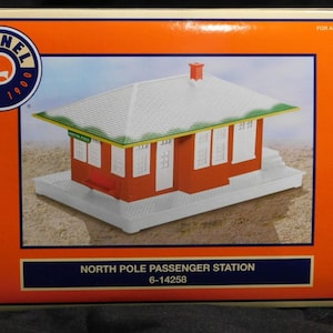 The Lionel 14258 North Pole Passenger Station is a Festive Accessory Designed for O and O-27 gauge Train Layout