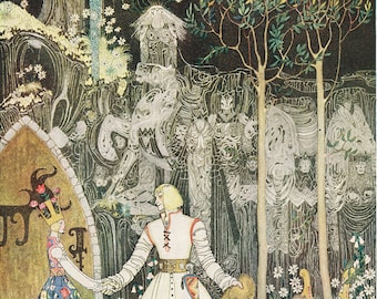 Kay Nielsen Jugendstil Druck: Prinzessin Riesenreproduktion