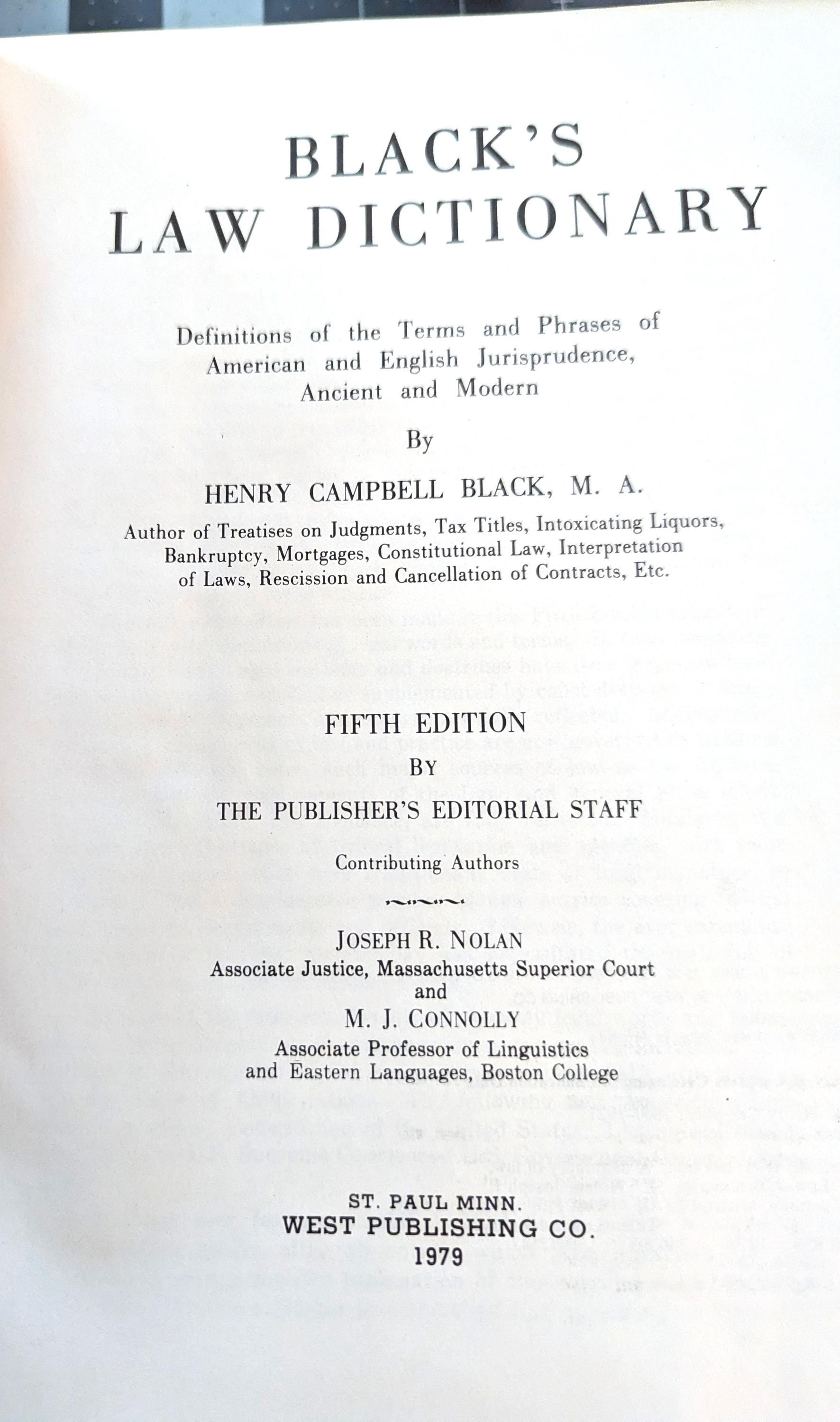 Black's Law Dictionary Fifth Edition 洋書 s-l400.jpg