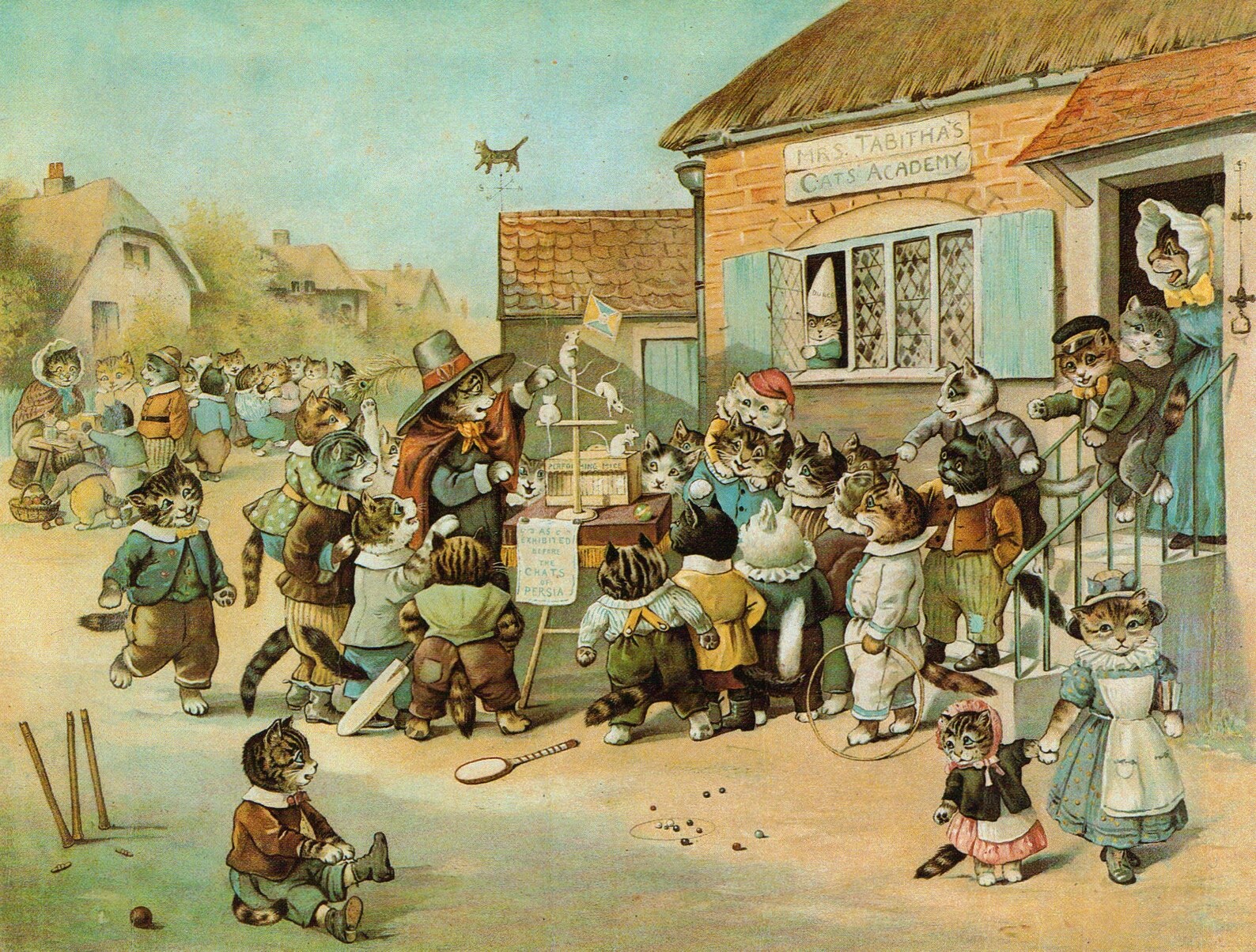 Cat Carnival by Louis Wain