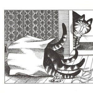 Kliban Cats Vintage Original Print Silly Cats In Bag 18