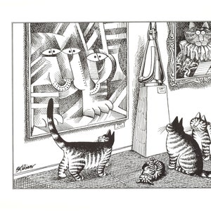 Kliban Katzen Vintage Original Druck Katzen Museum für Katzen 47