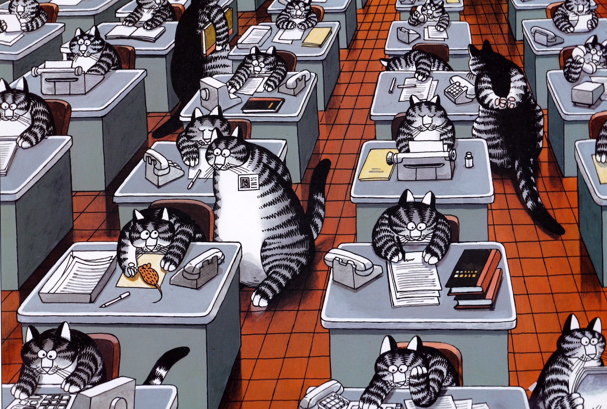 【激レア】Christine's Cat (flexi)ファンジン2冊付 Kliban Cats Vintage Original Print Cat Office Cats With a Computer