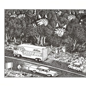 Kliban Cats Vintage Original Print Cat Luxuries 43