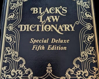 The Black's Law Dictionary 5th Edition Deluxe Edition by