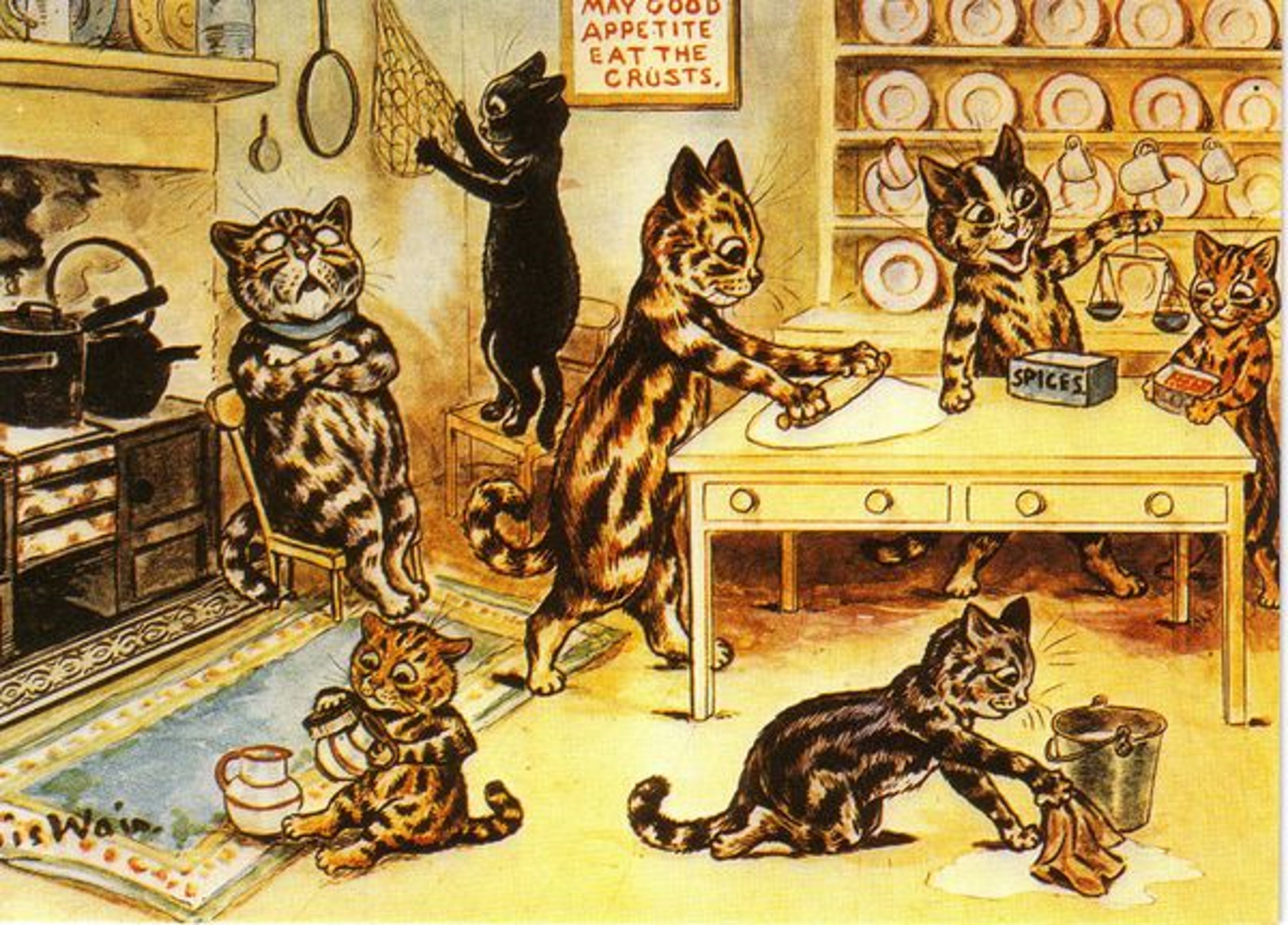 絵画。原画☆キャンバスF20【猫ちゃんたちは楽しくワインパーティーに参加します】 絵画。原画☆キャンバスF20【猫ちゃんたちは楽しくワインパーティーに