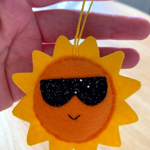 Handmade felt sunshine decoration. Summer decoration. Sunshine. Summertime. image 2