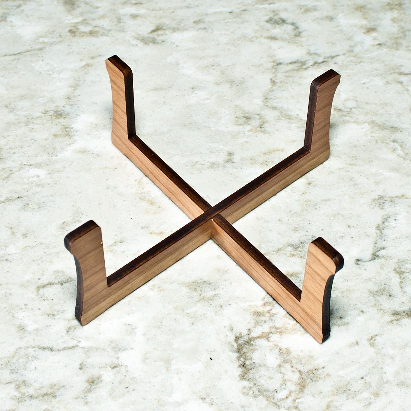 Wood Coaster Holder | Holds 4-6 Coasters \ Round or Square Coaster Rack ...