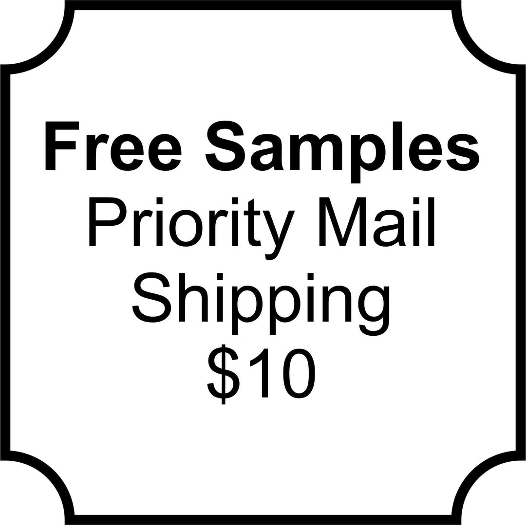 Priority Mail Shipping for Free Samples Etsy