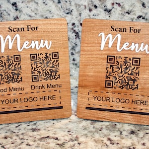 QR Scan Menu Sign | Customizable Digital Menu Board for Restaurants, Cafes & Events | Contactless Ordering Solution