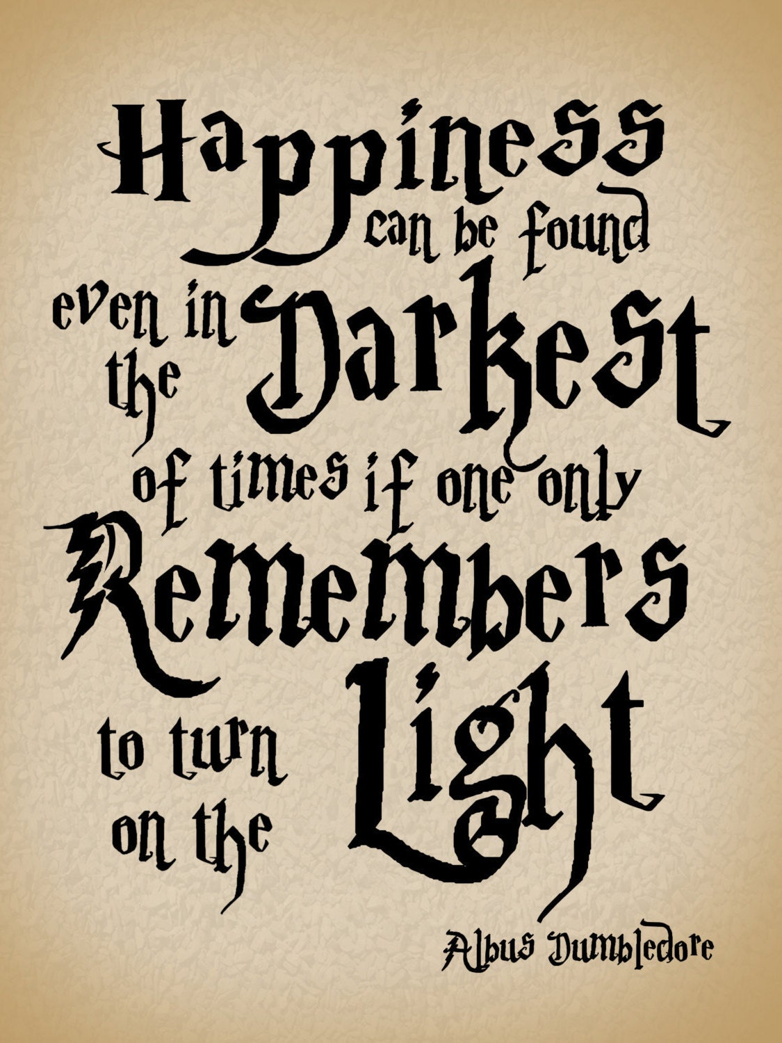 Turn on the Light Dumbledore Printable Etsy
