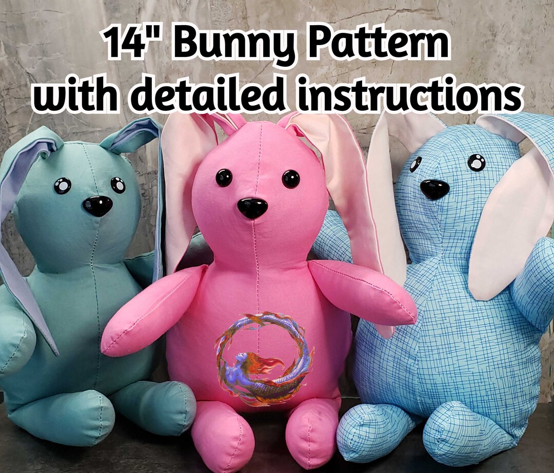 14 Bunny, PDF Sewing Pattern, Rabbit Pattern, Printable Detailed