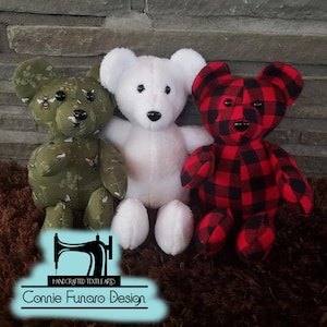 Teddy Bear Sewing Pattern: 15” Memory Bear, PDF Instructions (Commercial License)