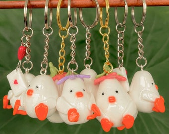 Cozy Goose Clay Keychain