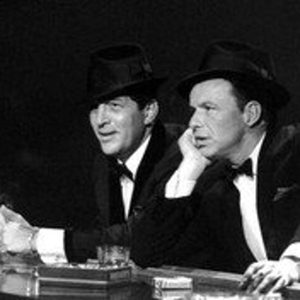 Dean Martin and Frank Sinatra at bar drinking and smoking classic Rat Pack Photograph and Poster various sizes