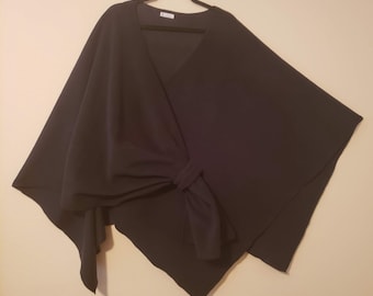 Handmade Anti-Pill Fleece Wrap, Women's Winter Poncho