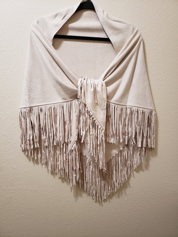 Suede Soft Feel Fringe Wrap Shawl With Fringe Etsy