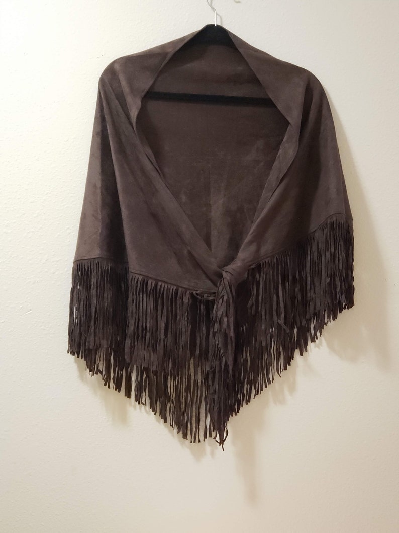 Suede Soft Feel Fringe Wrap Shawl With Fringe Etsy
