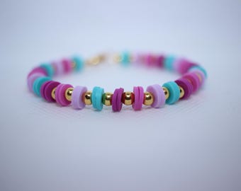 Colorful, natural handmade beaded bracelets