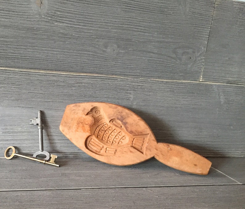 Vintage Hand Carved Wood Paddle Etsy