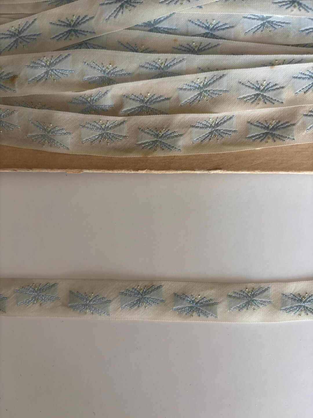 Vintage Powder Blue Trim, Shiny Blue Design Over White Background. 10 ...