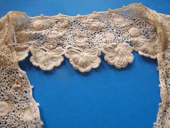 Vintage collar,  Irish hand crochet ,   Free ship… - image 3