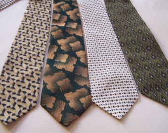 Vintage men's neckties, Johnny Carson collectibles, lot of 4,  FREE shipping.