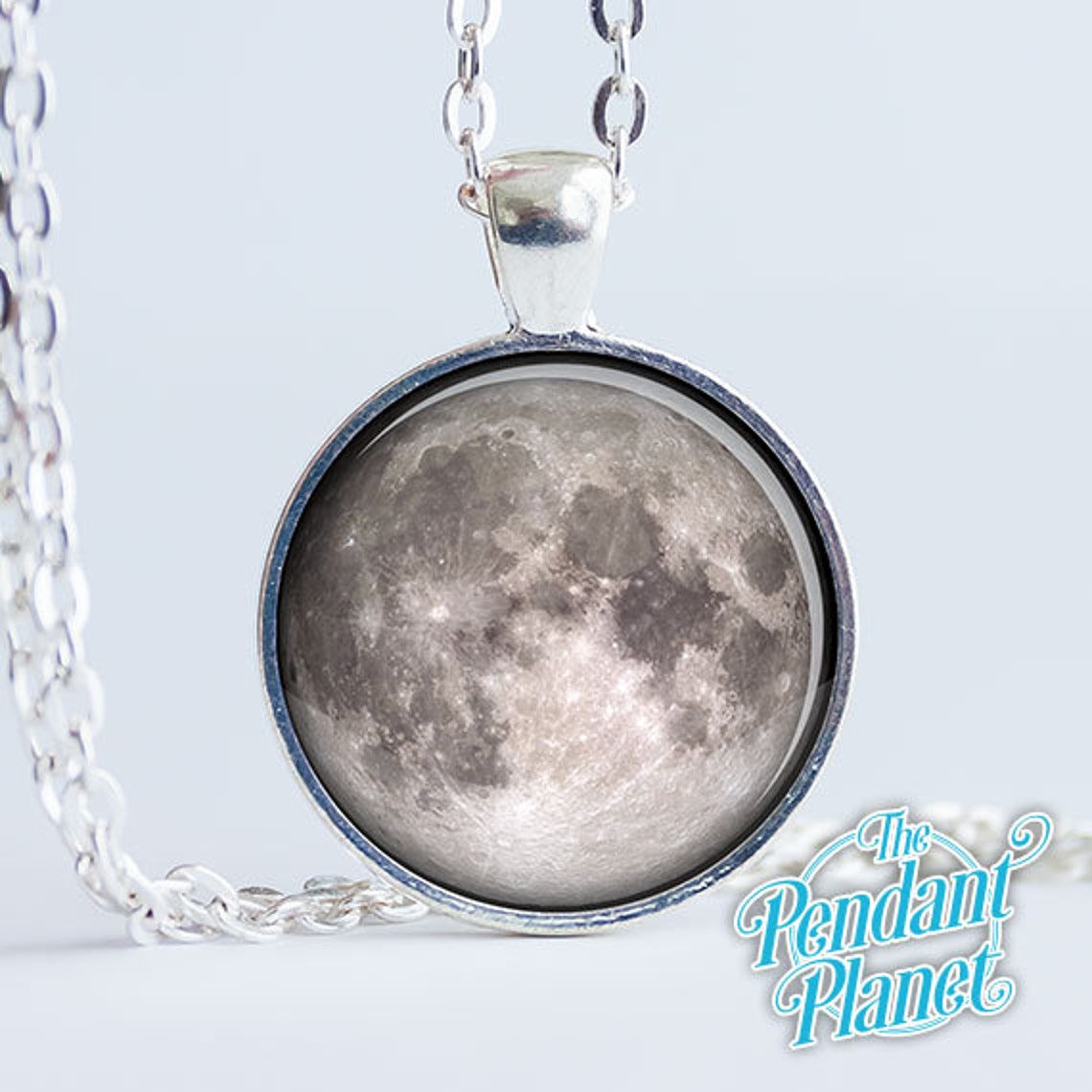 Moon necklace lunar jewelry moon charm gift for geeks Etsy