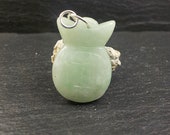 A Jadeite Jade pendant of a Money Bag. Traditional Chinese carved jade with jump rings fitted and Certificate. FREE SHIPPING.