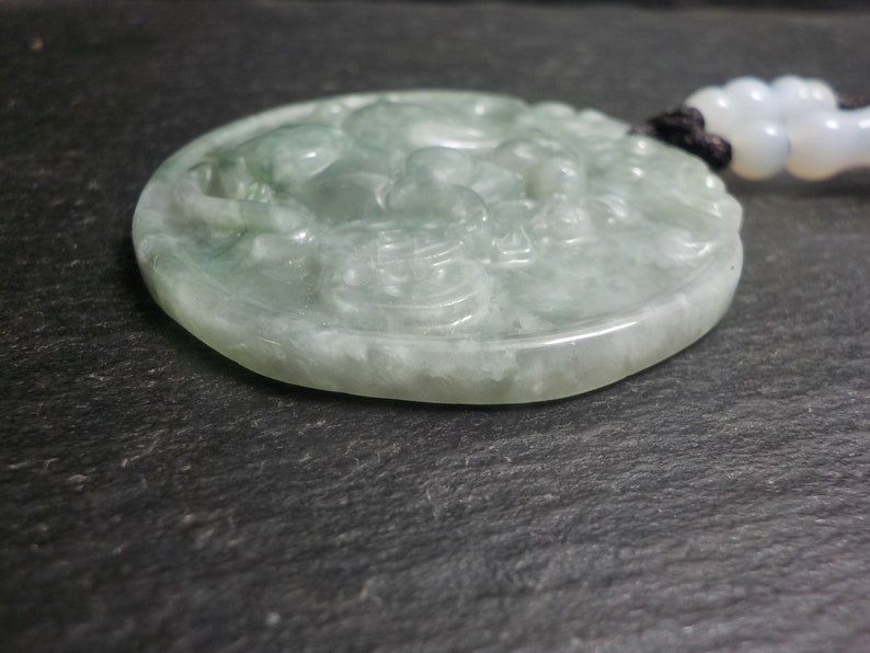 Jewelry Gift Necklace Pendant Certified Jadeite Jade Pendant and Neck Cord of a Rabbit FREE SHIPPING.