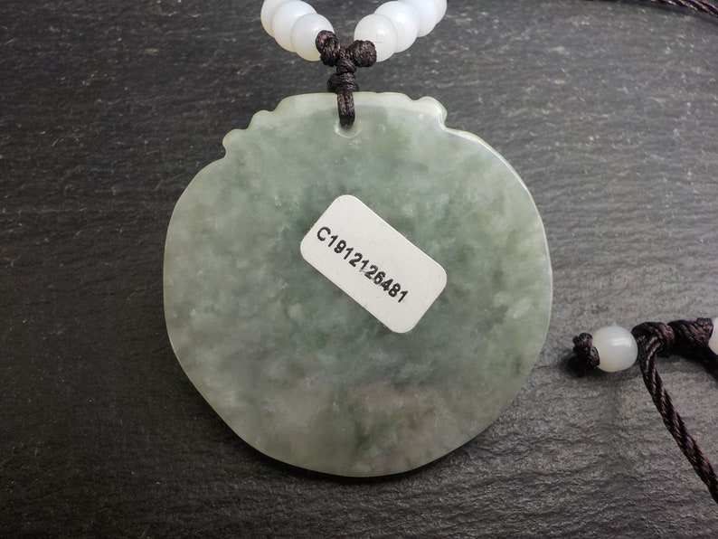 Jewelry Gift Necklace Pendant Certified Jadeite Jade Pendant and Neck Cord of a Rabbit FREE SHIPPING.