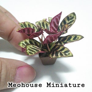 Puppenhaus Miniaturen HANDMADE Papier Blätter Pflanzen Dekoration Garten 1 Stk von Meohouse