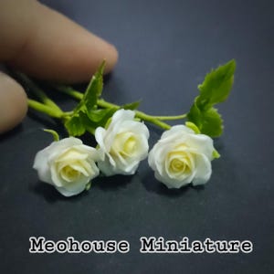 Puppenhaus Miniaturen HANDMADE Blume Ton Garten Rose Blume 10 Stiel