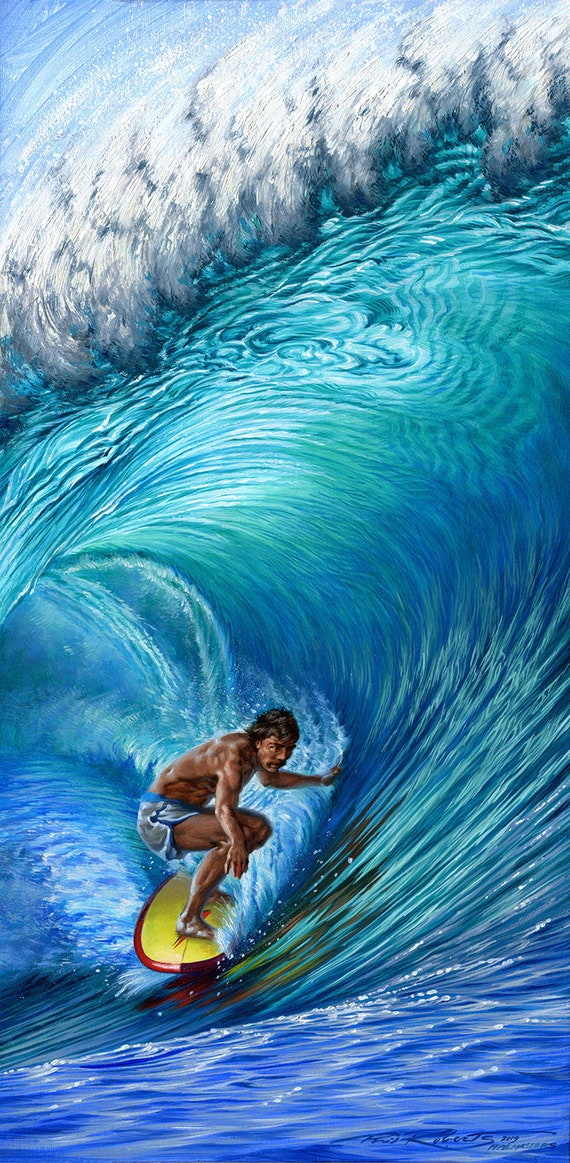 Pipeline Master Gerry Lopez Surf Art Collection By Phil Etsy Ireland