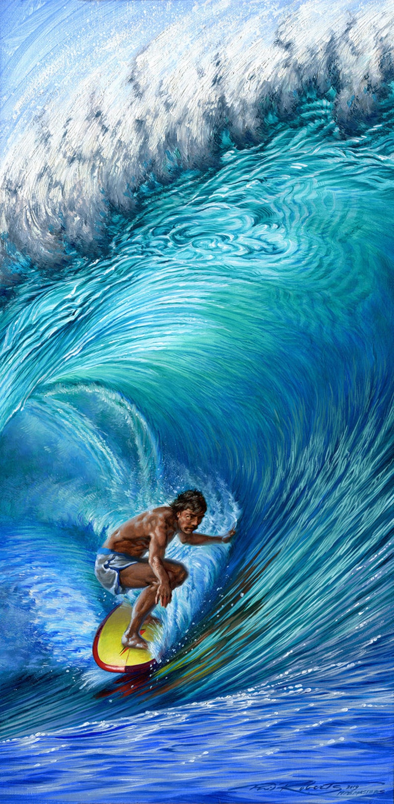 Pipeline Master Surf Art Collection by Phil Roberts Etsy