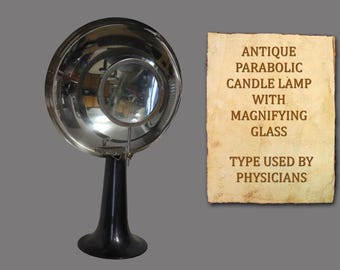 Vintage Parabolic Lamp w/Magnifying Glass - Physicians Lamp From the Turn-of-the-Century - You Will Love Showing This Lamp!!!